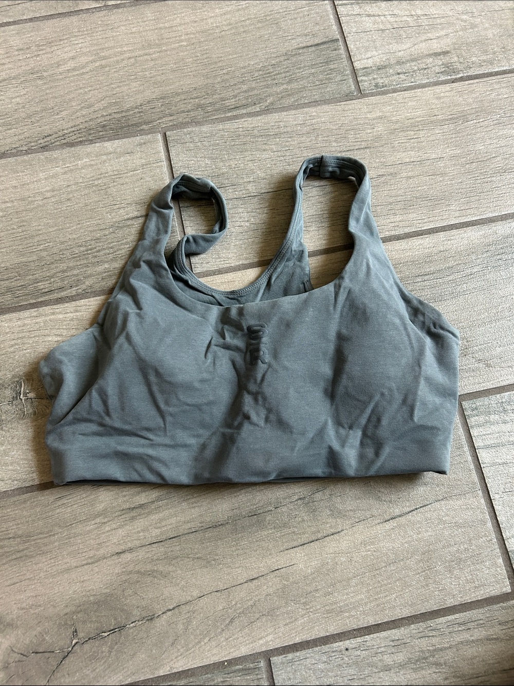 Stylerunner Gray Racerback Sports Bra